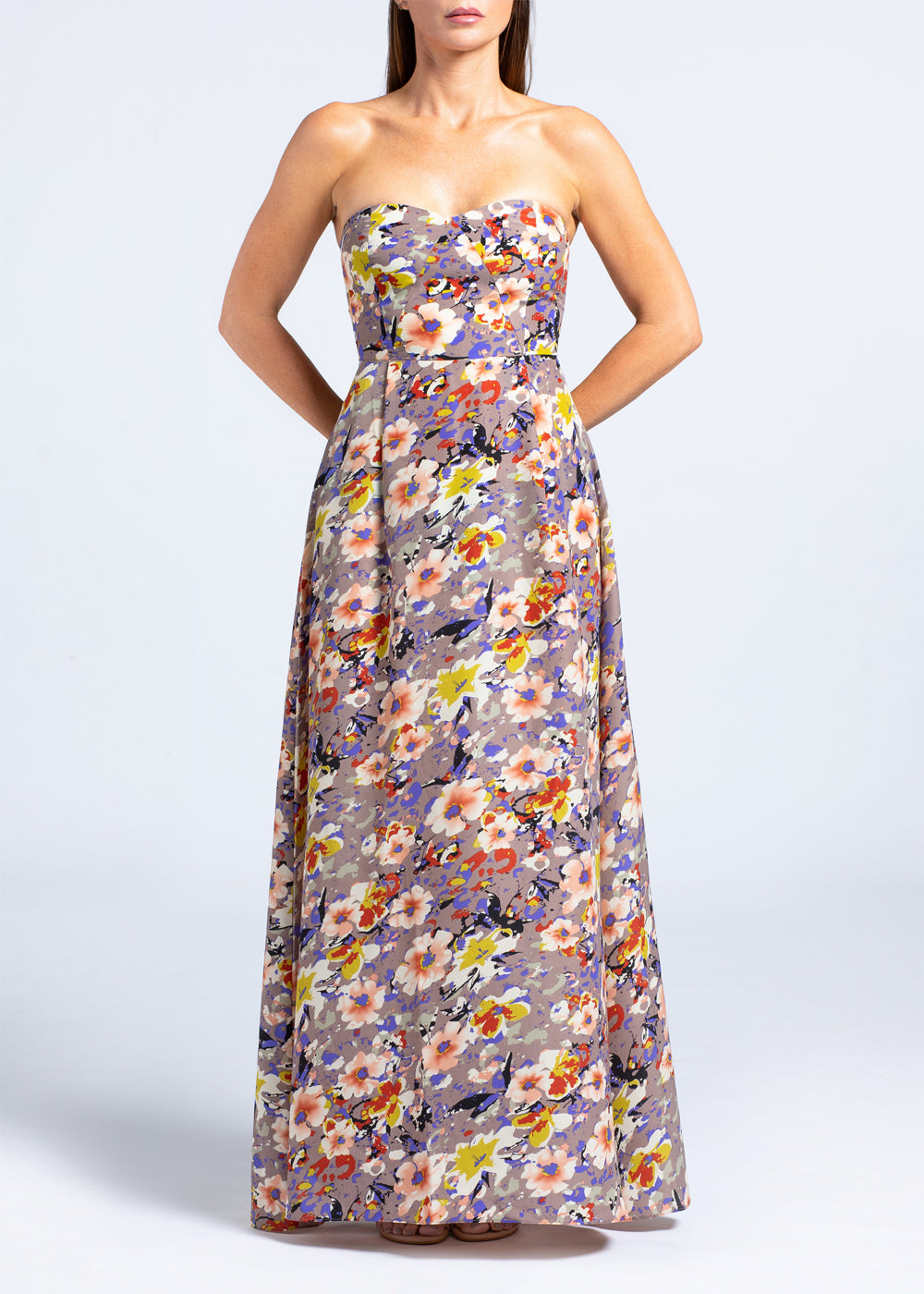 Marni Strapless Floral Maxi Dress ...